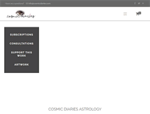 Tablet Screenshot of cosmicdiaries.com